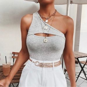 Superdown Sandra One Shoulder Bodysuit